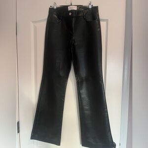 Aritzia Black Leather Pants